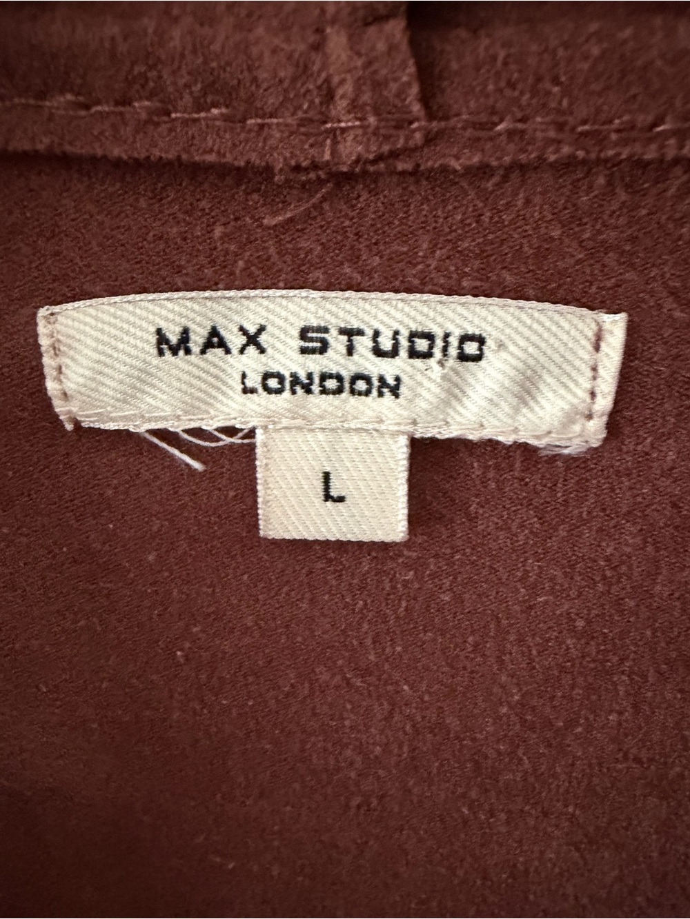 Max Studio Rust Open-Front Draped Cardigan - Picture 6 of 8